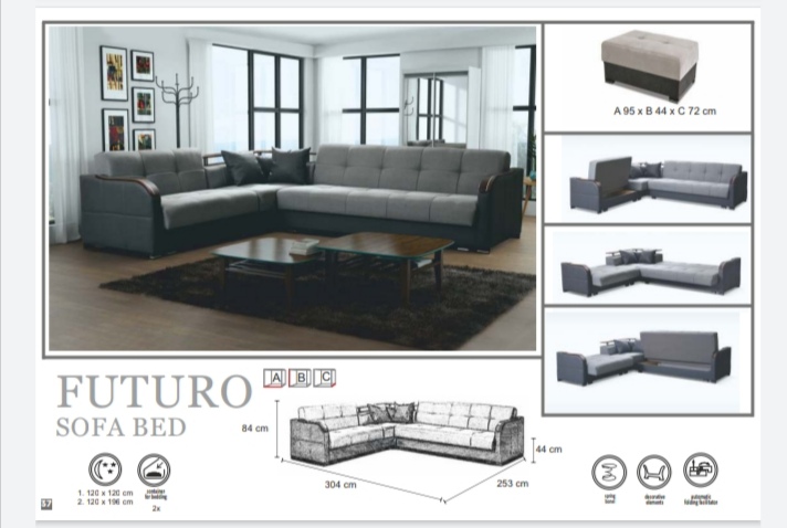 futuro corner sofa bed