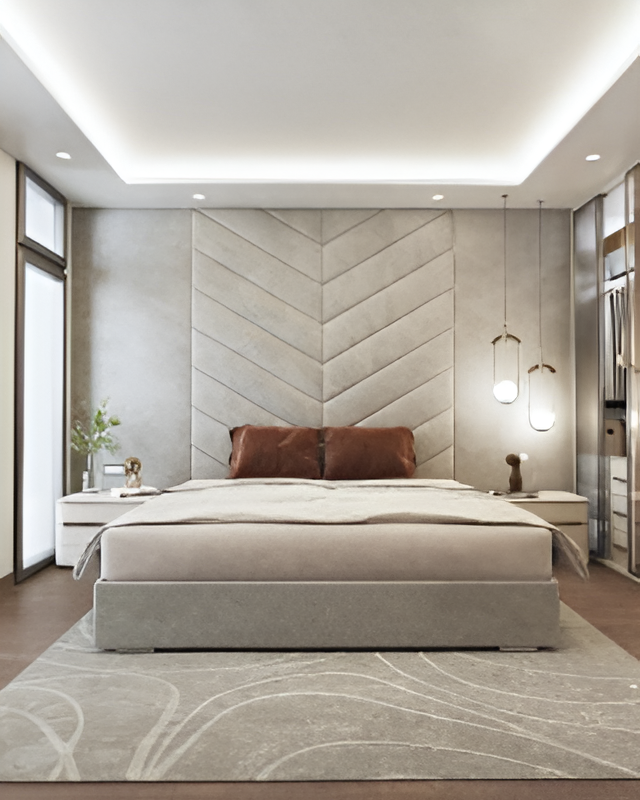 Ledbury Chevron Panel Bed UK | Modern Panel Bed