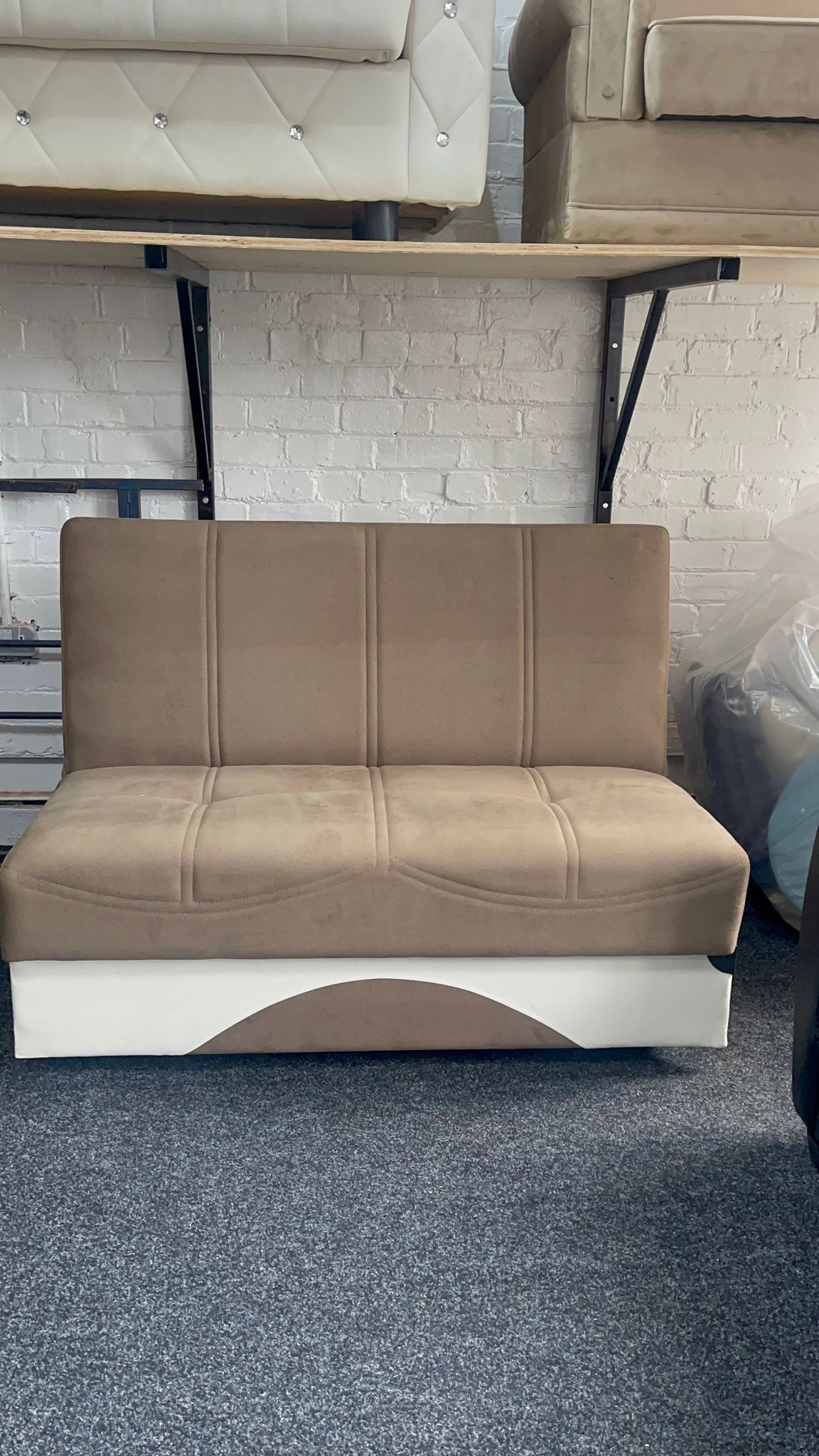MI Furniture 2-Seater Armless Sofa Bed - Space-Saving Foldable Design | Full Colour Range | Handcrafted in Bradford - Image 2