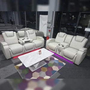 Malaga Electric Recliner Sofa Set 3+2 | Bluetooth Speakers & Wireless Charging