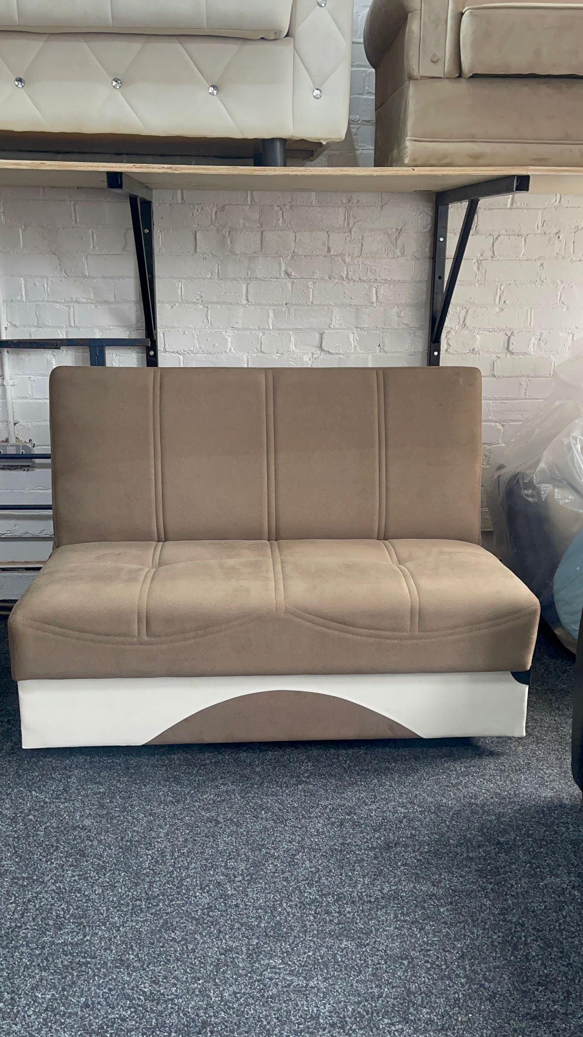 MI Furniture 2-Seater Armless Sofa Bed - Space-Saving Foldable Design | Full Colour Range | Handcrafted in Bradford - Image 3
